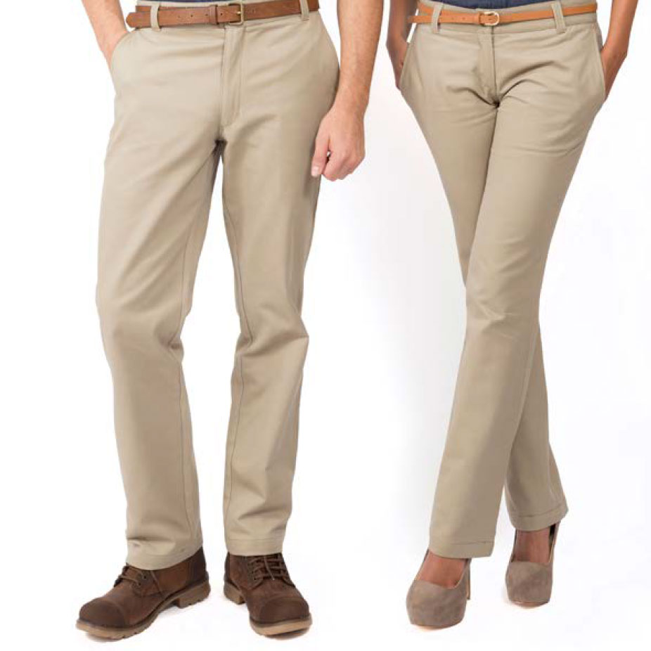 Pantalones casuales para uniformes dama caballero